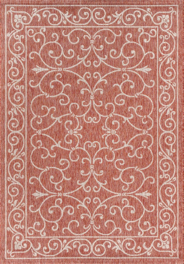 Charleston Vintage Filigree Textured Weave Indoor/outdoor Area Rug